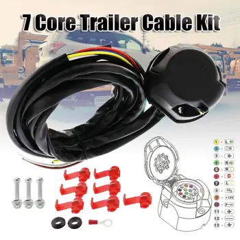7 Core 2M Priekaba Cable Kit, Priekabos Lizdas Nustatyti, 13 Pin Elektros Rinkinio E-Kit Diržo Kablys, Traukos Automobilių Reikmenys Priekaba rinkinys