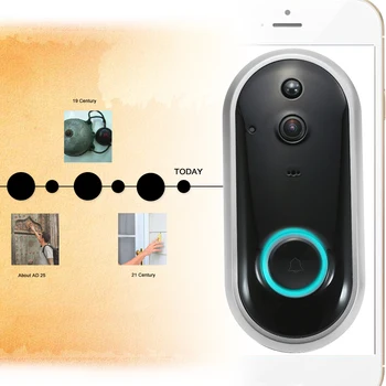 720P Smart WIFI Saugumo Doorbell su Vaizdo Įrašymo Naktinio Matymo PIR Judesio Aptikimo Mažas Energijos Suvartojimas Phone 