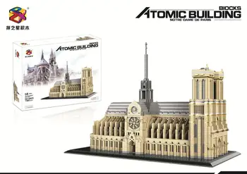 7380pcs+ Prancūzijoje Notre-Dame de Paris Blokai Pasaulyje Garsaus Bažnyčios Architektūra Micro Deimantų Blokai Žaislas Vaikui Dovana