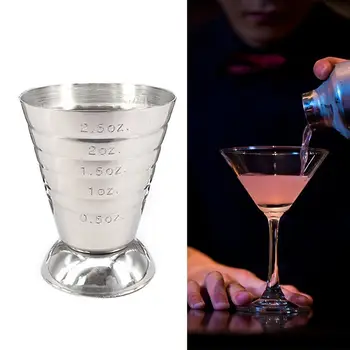 75 ml Matavimo Kulka Taurės Unciją Jigger Baro Kokteilių Gėrimas Maišytuvas Skysčiai, Matavimo Puodelis 