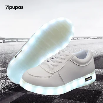 7ipupas Spalvinga Šviesos sportbačiai Unisex led batų berniukas su apšviesta vienintelis vaikams šviesą batų mergina Žėrintis Usb mokestis sportbačiai
