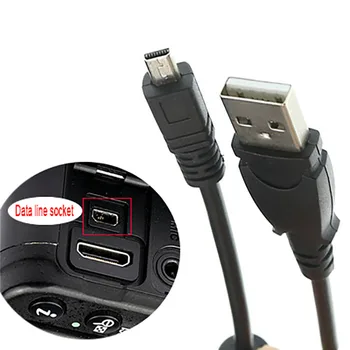 8-pin UC-E6 UC-E16 UC-E17 USB Sync Kabelis skirtas NIKON D5100 D5200 D5000 D5500 D7100 D7200 Df D3200 1 V1 1V1 SLR fotoaparatas USB kabelis