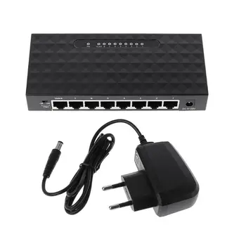 8-Port Ethernet Tinklo Jungiklio, STEBULĖS Desktop Mini Fast LAN Switcher Adapteris