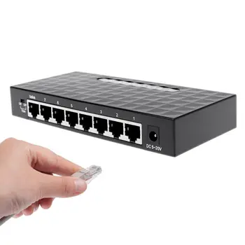 8-Port Ethernet Tinklo Jungiklio, STEBULĖS Desktop Mini Fast LAN Switcher Adapteris