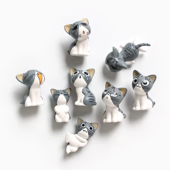 8 vnt./1set Cute kačių serijos Stiprus neodimio Šaldytuvas magnetai, šaldytuvas Namų puošybai Magnetas office foto pranešimą, balta lenta