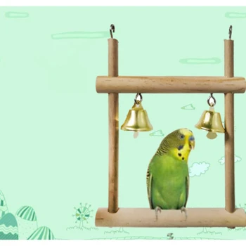 8 Vnt. Nustatyti Paukštis Papūga Sūpynės Kramtomoji Žaislai-Natūralaus Medžio, Paukštis Laipiojimo Kabo Narve Žaislai Tinka Mažosios Papūgos Cockatiels Co