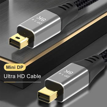 8K Mini DP į Mini DP Cable 2M DisplayPort 1.4 8K@60Hz 4K@120Hz su Mini DP Moteris DP kištukinė Jungtis MiniDP, kad DP nešiojamas