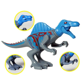8pcs/daug Juros periodo Dino Pasaulio Tyrannosaurus Rex Wyvern Velociraptor Stegosaurus Blokai Veiksmų Skaičius, Plytos Žaislas Dinozauras