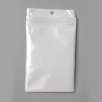 8x13cm Baltas / Skaidrus Savarankiškai Antspaudas Užtrauktukas Plastikiniai Mažmeninė Pakuotė, Pakavimo Poly Bag, Ziplock Zip-Lock Maišą Paketas, M/ Pakabinti Skylę