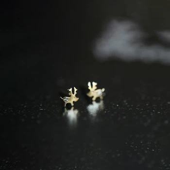 925 Sterlingas Sidabro Pin Kalėdų serija įvairių stilių ir išskirtinį deimantų inkrustacijos tuščiaviduriai auskarai,pridėti žavesio,Kalėdų dovanos