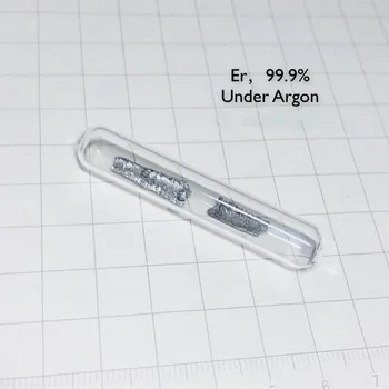 99,9% Erbis Metalo,Erbis ErBeautiful Blizga Distiliuotas Kristalai, Maždaug 2 Gramai Stiklo Ampulä -