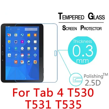 9H Premium Grūdintas Stiklas, Skirtus Samsung Galaxy Tab, 4 10.1 T530 T535 T531 10. inch Screen Protector, Plėvelės Stiklo SM-T530 SM-T535