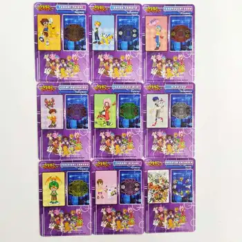 9pcs/set Digimon Skaitmeninis Monstras Perbraižyti Refrakcija Žaislai Pomėgiai, Hobis Kolekcionuojamų Žaidimas Kolekcija Anime Korteles