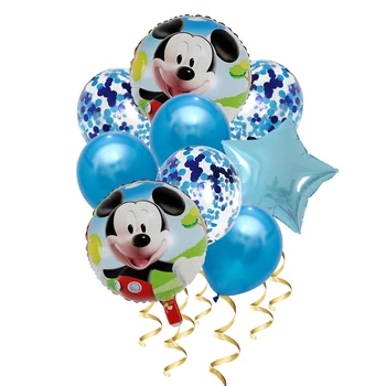 9pcs Žvaigždė Mickey Minnie Širdies Pelės Ballon Gimtadienio Dekoracijas Balionas Baby Shower Folija Balionai Animacinių filmų Vaikams Žaislas globos