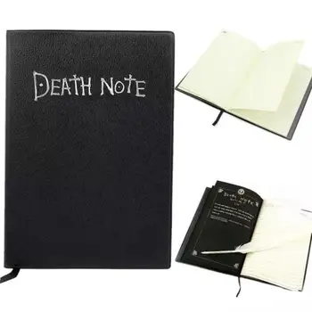 A5 Anime Death Note Sąsiuvinis Nustatyti Odos Leidinys ir Plunksnų Pen Kelionės Sąsiuvinis Leidinys Mirties rašyti knygą Dovana vaikinui