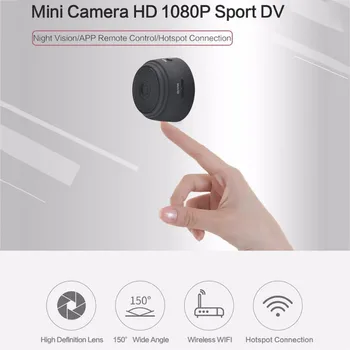 A9 Mini Kamera, 1080P Full HD Mažų Wifi Kamera, IP Mini Kamera infraraudonųjų SPINDULIŲ Naktinio Matymo Mikro Kamera Judesio Aptikimo Paramos Phone 