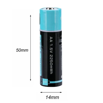 AA 1500mah talpos baterija 1,5 V, USB aa li-polimero USB įkraunama ličio baterija usb USB kabelis
