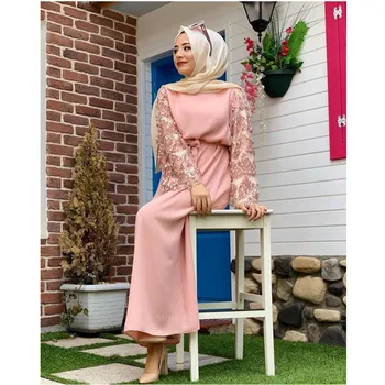 Abaja 2020 Kutas Musulmonų Suknelė Moterims Suknelė, Hijab Islamo Drabužių Turkijos Kaftan Malda Malaizija Dubajus Ilgomis Rankovėmis Thobe Šalis