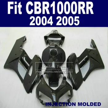 ABS Įpurškimo lauktuvės rinkiniai 04 05 Honda CBR1000RR CBR 1000 RR 2004 m. 2005 m CBR 1000RR blizgus juodi purvasargiai kūno rinkinys