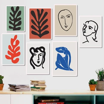 Abstrakčios Linijos Paveiksle, Minimalistinę Tapybos Drobės Henri Matisse Plakatas Spaudinių Fauvism Dailininko Sienos Menas Nuotraukas Kambarį