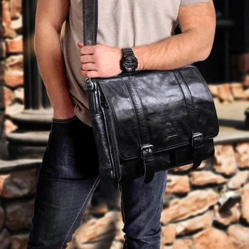 ADRESATO daržovių vyrų odos portfelį 13 colių nešiojamas kompiuteris su oda bifold atsitiktinis verslo vyras krepšys didelis rankinukas