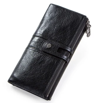 ADRESATO natūralios odos vyrai ilgai piniginės lady rankinėje kortelės turėtojas sankaba su moneta kišenė su užtrauktuku pinigų maišas, telefono vyriškos piniginės.
