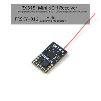 AEORC RX345/RX345 T 2.4 GHz 6CH 1S 5A Brushed ESC, Mini RC Imtuvo FrSky D16 Siųstuvas RC Drone w/ Telemetry Integruotas