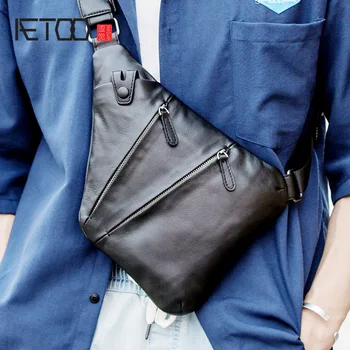 AETOO Odos pečių maišą, vyriški kreivai maišelį, vyrų mados maišelį, tendencija krūtinės maišelį, atsitiktinis vyrų krepšys
