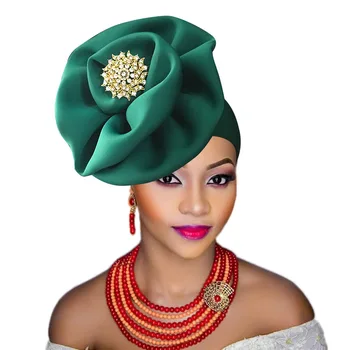 Afrikos galvos apsiaustas skrybėlė moteris afrikos headtie auto gele jau susieta turbaną