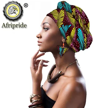 Afrikos Headwraps ir Atitikimo Auskarai 2 dalių Komplektas Rait Moteris Afrikos Skarelė Nigerijos Headtie Dashiki Ankara S20H005
