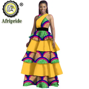 Afrikos suknelės moterims suknelė plius dydis šalis suknelė maxi suknelė dashiki print-line suknelė be rankovių AFRIPRIDE S1925070
