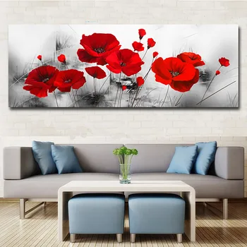 Aguonos gėlių Drobės, Paveikslai Ant Sienų, Menas, Plakatų Ir grafikos Raudonos Gėlės Drobė Menas, Sienų Nuotraukas Kambarys
