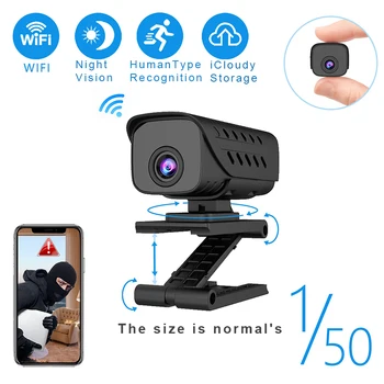 AI Wifi Mini Kamera 1080P Oculta mikro Kamera Home Security Motion detect Cam Naktinio Matymo Mažas DV DVR Vaizdo Garso Diktofonas
