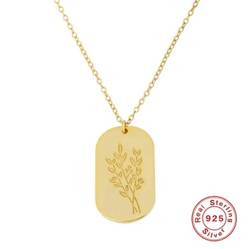 Aide 925 Sterlingas Sidabro 2020 Naujos Laukinės Žolės Dizaino Pakabukas Aukso Karoliai Už Ponios Aikštėje Papuošalai Collares Mujer