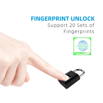 Aimitek pirštų Atspaudų Durų Užraktas Smart Spynos Thumbprint USB Įkraunamas Elektroninis Užraktas Persirengimo Spintelės Stalčių Bagažo Dėžutę