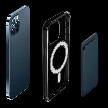 Aišku, Case For iPhone 12 Pro Max Padengti Apsaugine Atveju iPhone, 12 Mini Magnetinio Piniginės Kortelę maišelio Laikiklį, Mobiliojo Telefono Atveju, kai Nauja