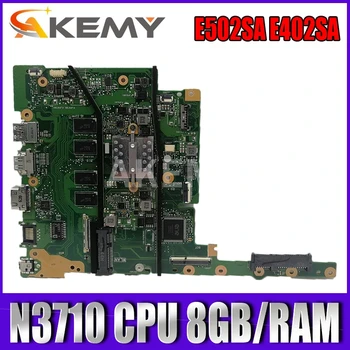 Akemy su N3710 CPU, 8GB/RAM E502SA E402SA nešiojamojo kompiuterio motininė Plokštė, Skirta Asus E502S E502SA E402S E402SA Plokštė