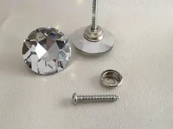 Akmuo kristalas mygtukai 5size 50pcs minkštas krepšys Sofa varžtai diamond sagtis Kristalų Mygtuką Fone dekoratyvinis Mygtuką