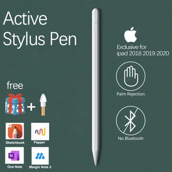 Aktyvus Touch Stylus Pen For Ipad 2018 2019 2020 Smart Rašiklis, Skirti Apple Ipad Pro 11 12.9 Jutiklinio Ekrano Rašikliu Apple Stylus Pieštuku