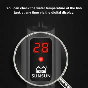 Akvariumas Povandeninis Šildytuvas Žuvų Bakas LCD Ekranas Skaitmeninis Reguliuojamas Vandens Šildymo Strypas, Pastovios Temperatūros Kontrolė 18-34 Laipsnis