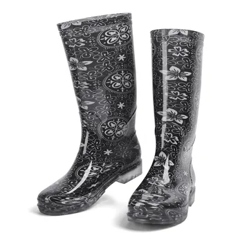Aleafalling 2019 naujas moterų lietaus batai mažai su PVC vandens batai aukštos padėti žiemos neslidus šilto lietaus batai 36-41