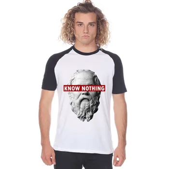 Alfa Romeo Juego De Tronos tshirts parodija stilius, Spausdinta Tshirts Vyrų T shirts NIEKO nežinau SOCRATES - Filosofija Grafinis T-Shirts