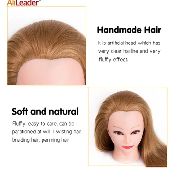Alileader Pigūs Profesinio Mokymo Galva Su Plaukais Mokymo Galvos Plaukų Praktikos Galvos Šukuosena, Kirpyklos Mokymo Vadovas