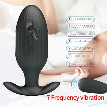 Analinis Vibratorius, sekso žaislas, skirtas Vyrų Prostatos Massager elektros šoko 7 dažnių 3 elektros režimai Butt Plug vyrų masturbator Žaislai