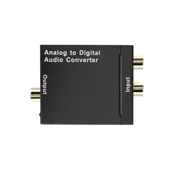 Analoginės prie Skaitmeninės ADC Keitiklis Optinis Koaksialinis RCA Toslink SPDIF Adapteris TV Signalo Garso Garso Adapteris