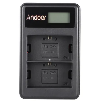 Andoer LP-E6 Įkraunama LED Ekranas, Li-ion Baterijų Įkroviklis Pack Rinkinys, skirtas 