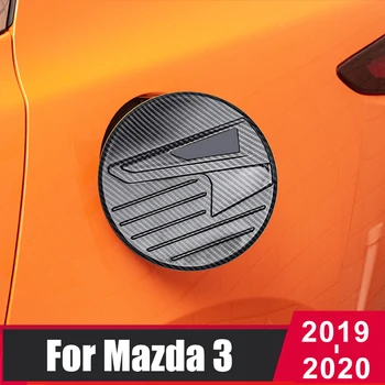 Anglies pluošto Automobilio Degalų Bako Dangtelis Dangtelis Mazda 3 Axela 2019 2020 ABS, Tepalo Bakas Automobilių Padengti Apsaugos Šildomi Lipdukas Priedai