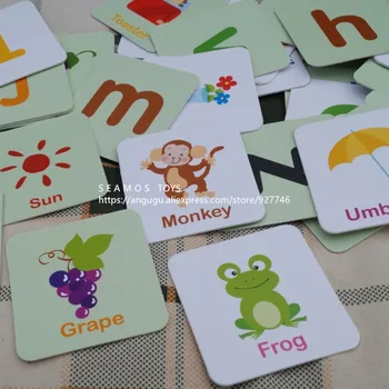 Anglų Kalbos Mokymosi Kišenėje Flash Kortelės vaiko Ankstyvo Ugdymo Montessori Žaislų 2 Iki 7 Metų MG09