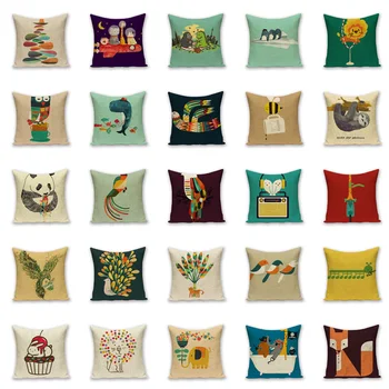 Animacinių filmų gyvūnų spausdinti pagalvėlių, dekoratyvinės pagalvėlės 2018 Naujas pagalvėlė apima mielas banginis dekoratyvinių pagalvėlių apvalkalus pagalvę padengti