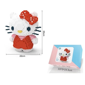 Animacinių filmų Ryšys Diamond Blokai Mielas Kačiukas Modelis Statybinės Plytos Mike Totoro Patrick Star Vaikams Anime Mirco Blokuoti Žaislai